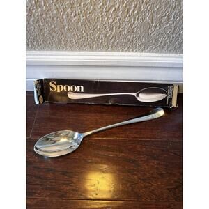 Vintage new in packaging 1979 Leonard Large silvertone serving spoon